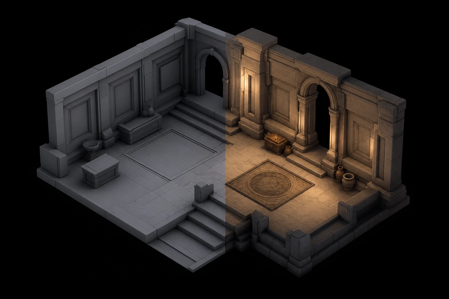 AO Lightmapper — BabylonJS / ThreeJS