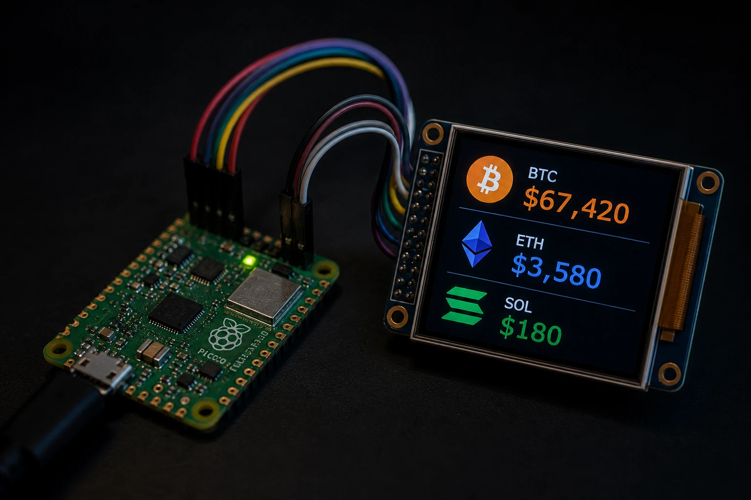 CryptoDash — Raspberry Pi Pico W