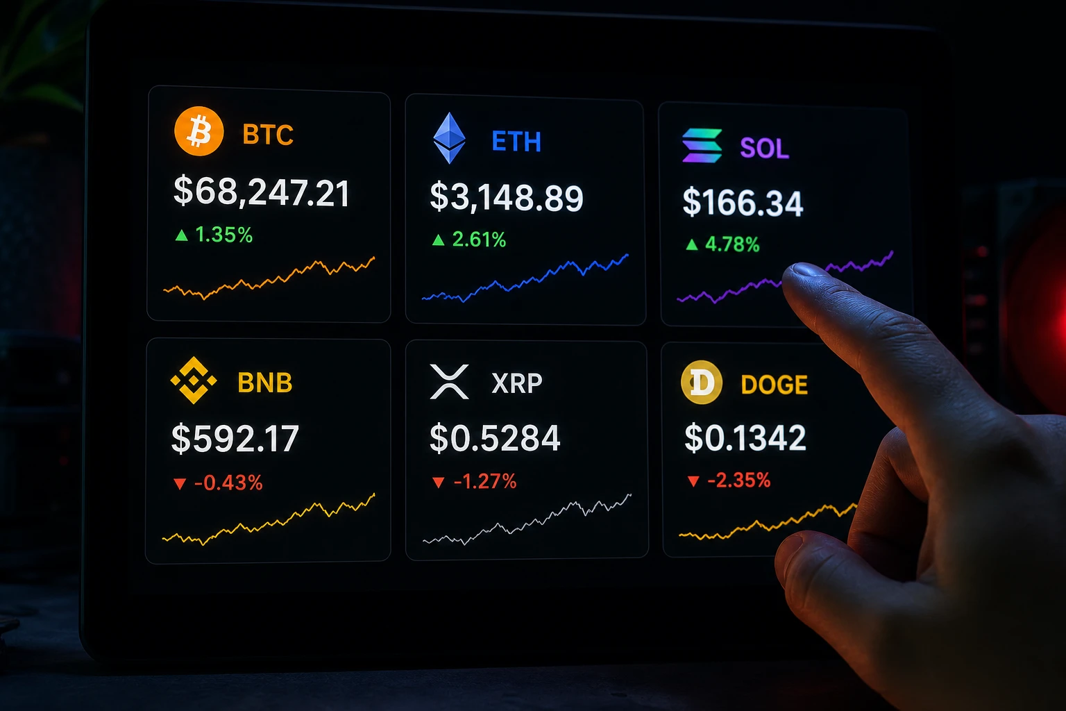 CryptoDash — Python Desktop (Raspberry Pi)